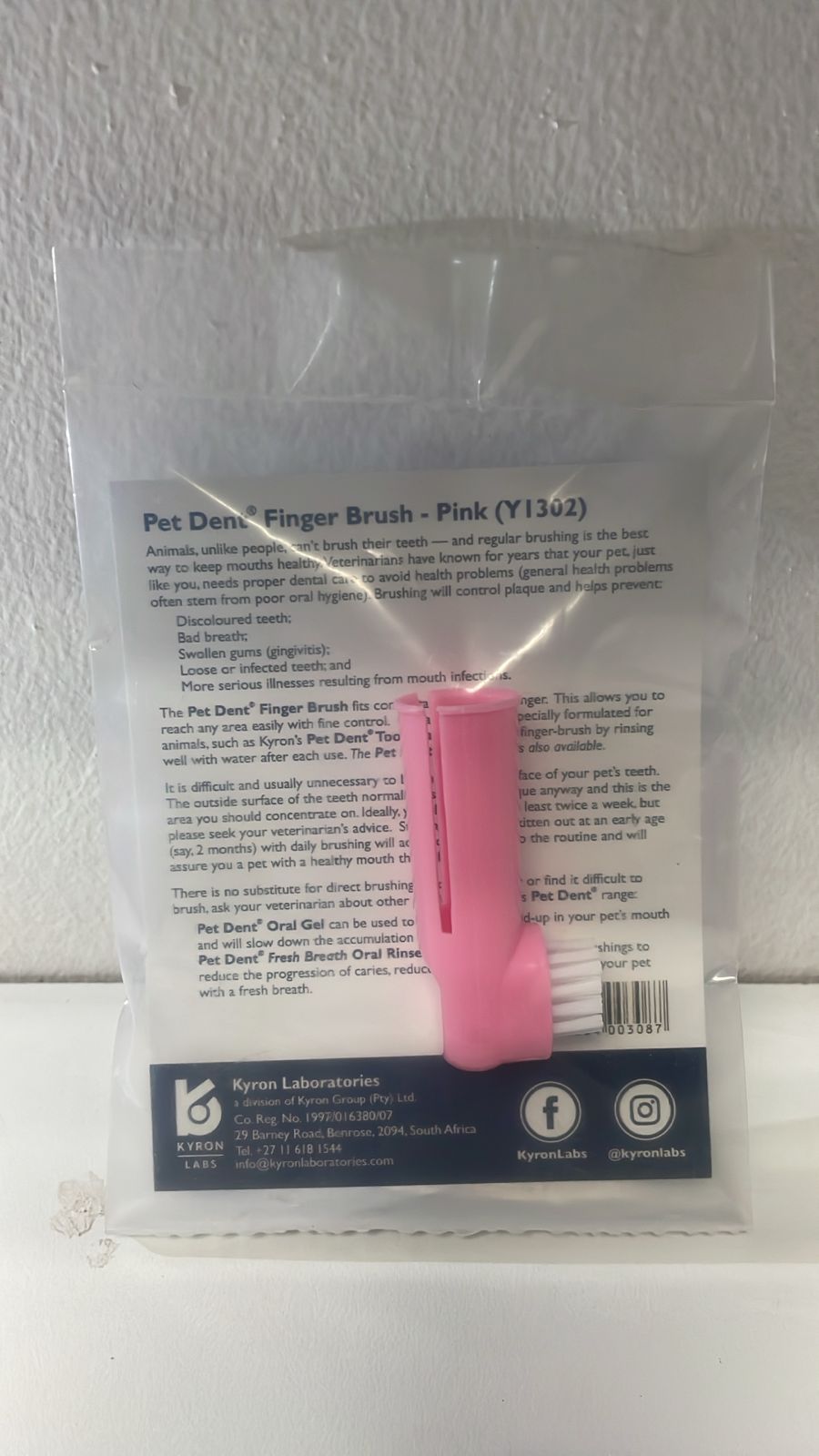 Petdent Finger Brush Pink 1's