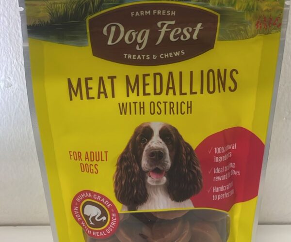 Dog Fest Medallion Ostrich Adult Dog 90G