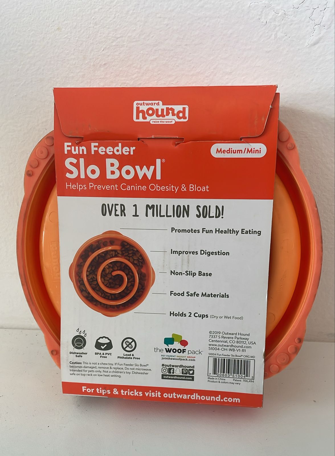 Outward Hound Fun Feeder Mini Orange