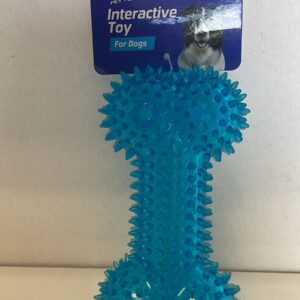 Dog Spikey Bone 6" Blue-DD