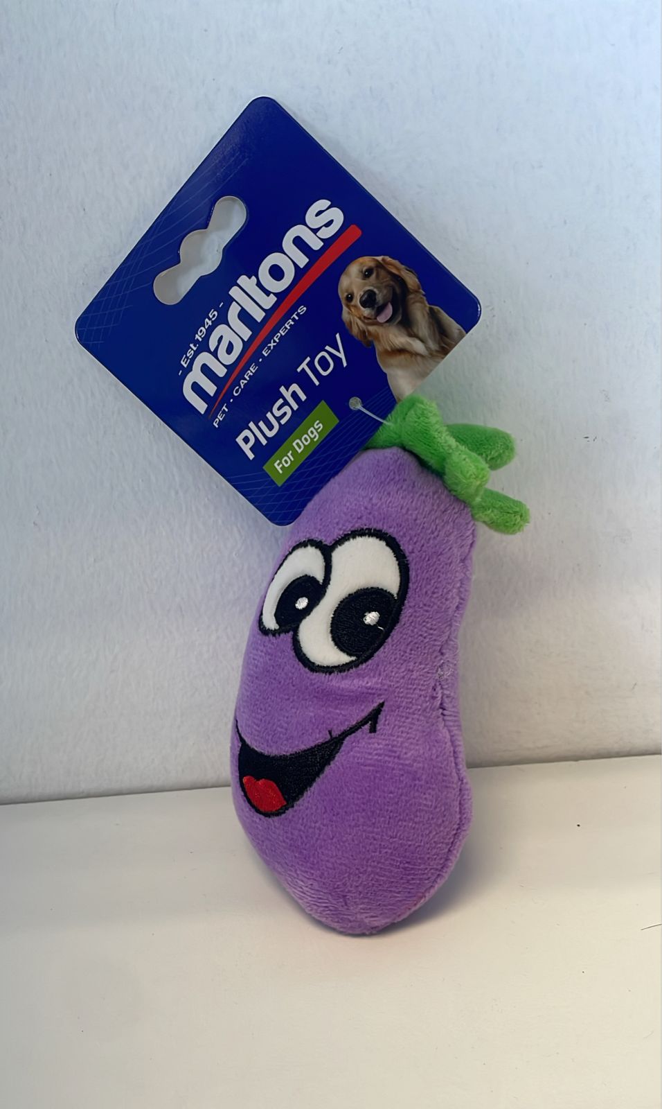 Dog Plush Toy Eggplant 6"