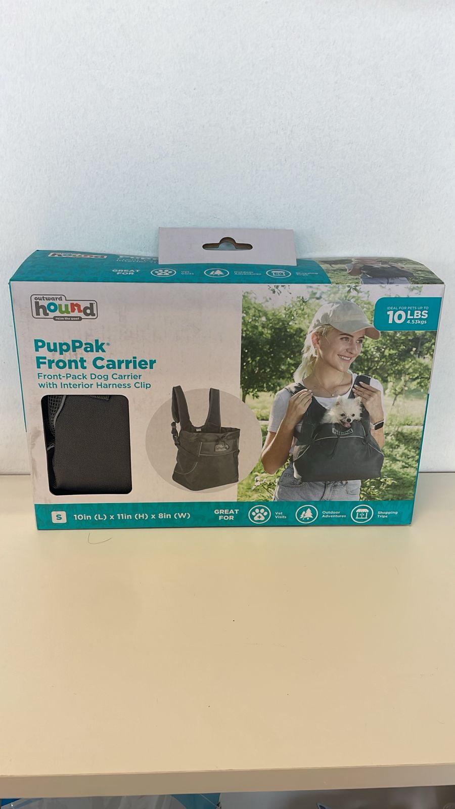Outward Hound Dog Carrier PoochPouch Front Small Grey