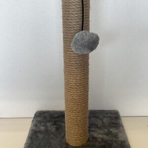 Cat Scratcher Grey Jute Plush 24.5X24.5X42