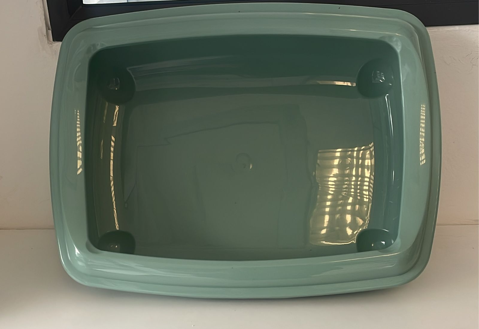 Moderna Plastic Arist-O-Tray + Rim Large Soft Green