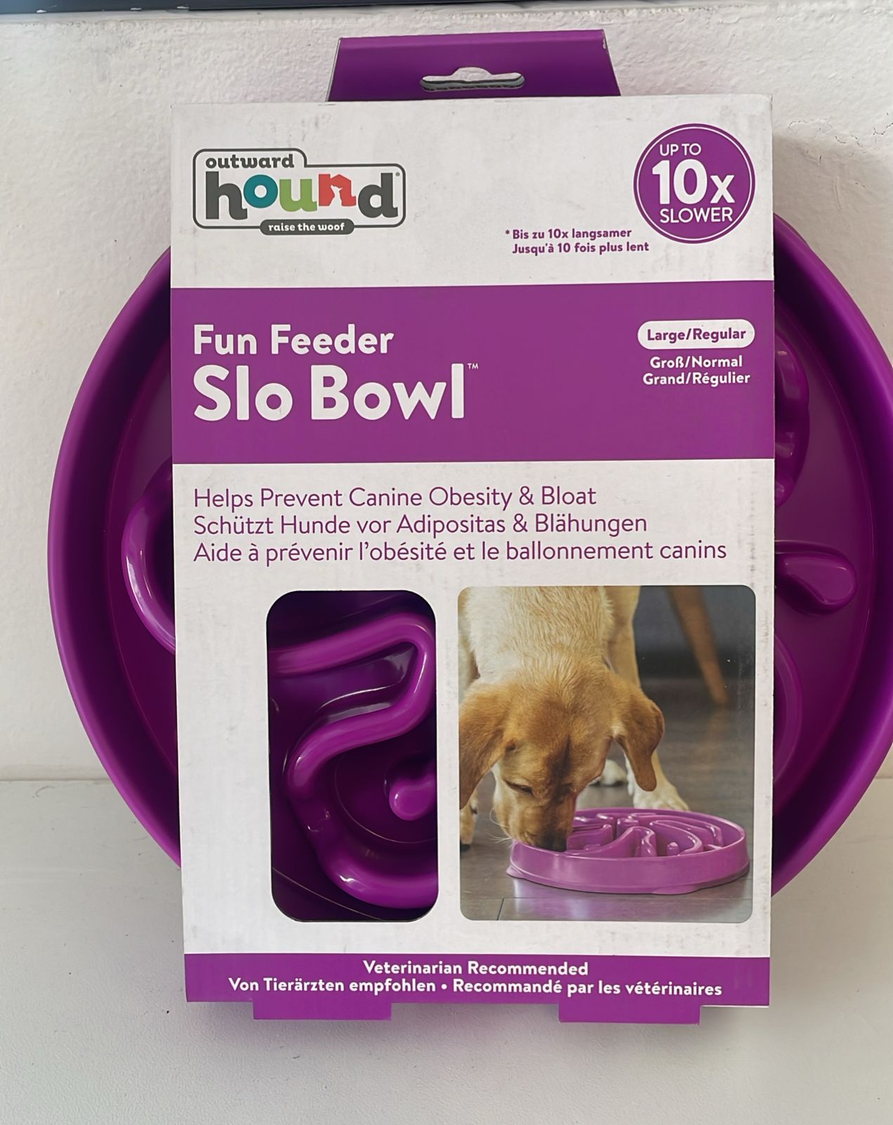 Outward Hound Fun Feeder Purple Large
