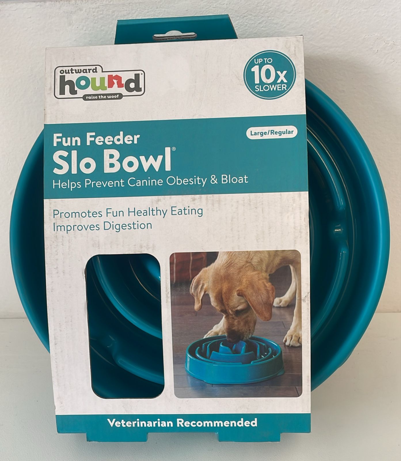 Outward Hound Fun Feeder Teal Large