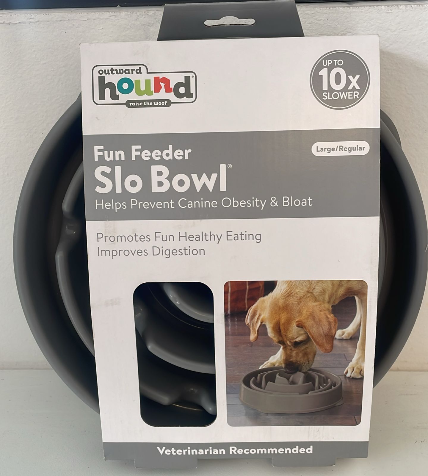 Outward Hound Fun Feeder Grey Large