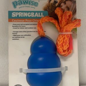 PW Rubber Springball with Rope 8.5cm
